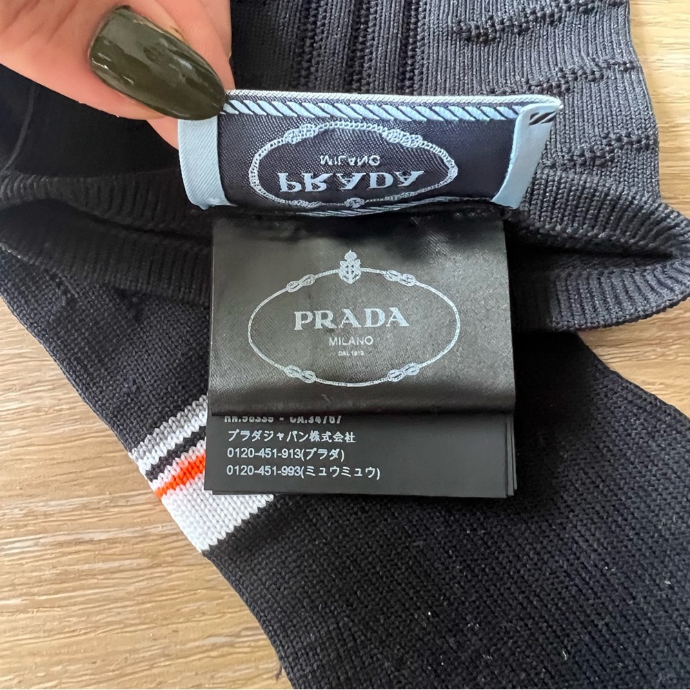 PRADA long knit intarsia gloves - Picture 8 of 10